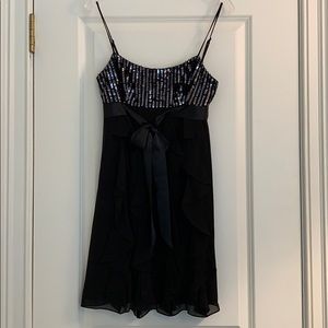 BCBG Sequin & Ruffle Formal Dress